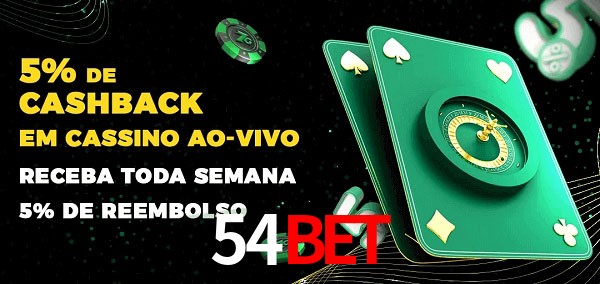 Promoções do cassino ao Vivo 54bet